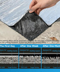 No Hassle Easy Peel And Stick Asphalt Roofing Roll With Reflective Foil Backing For Heavy Duty Waterproof Leak Patch And Summer Heat Deflector 39 By 16 Feet showing application on concrete surface.