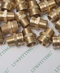 Brass Garden Hose Adapter Three Quarters MHT to One Half MIP Quick Connect Fitting, Heavy Duty Workhorse, Corrosion Resistant, Leak-Free