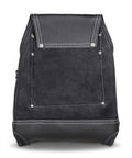 Oil Tanned Leather Tool Pouch Bag For Carpenters And Handymen With 10 Pockets And 2 Hammer Holders, front view