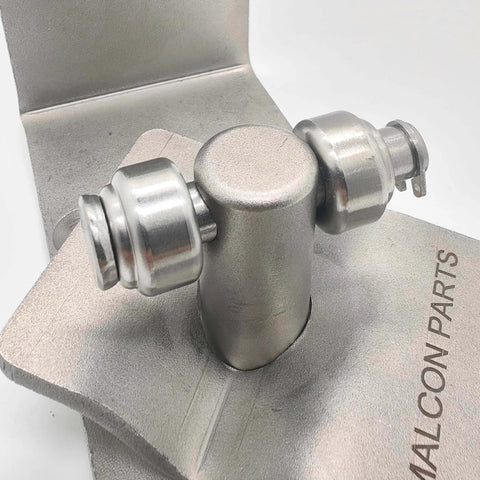 Stainless Steel Upper Hinge And Bearing Plate Assembly Kit For Eliason Double Action Swing System replacement part close-up