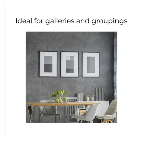 Heavy Duty Picture Hangers Kit For Wood Frames And Canvases On Drywall displaying framed art in modern dining room