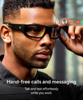 Armor Smart Safety Glasses for Men and Women With TR90 Frame, Bluetooth Hands-Free Calling, Light Adaptive Lenses