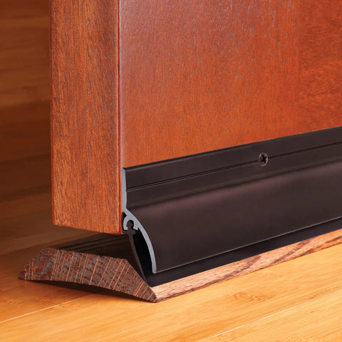 Weatherproof Door Sweep With Drip Cap, 36 Inch Long Aluminum And Vinyl Screw-On Bottom Seal For Drafts, Moisture, Dust And Insects