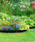 4 Inch Tall No Dig Landscape Edging Kit With 33 Feet Of Flexible Border Easy Curve Or Straight Install Includes 30 Spikes For Lawn Flower Beds Garden Borders And Yard Landscaping used in a vibrant garden setting