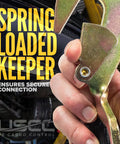 Heavy Duty Twisted Snap Hook Ratchet Straps 2 By 8 Feet Rock Solid Grip 4 Pack with spring loaded keeper for secure connection