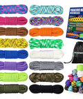 16 Color Paracord Kit With Instructions 10 Feet Each Type III Parachute Cord For DIY Bracelets And Craft Projects Includes Starter Weaving Guide For Beginners