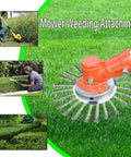 8 Inch Steel Wire Weed Eater Head With Universal Adapter Kit for Trimmer and Brush Cutter in grass, heavy duty wire blades