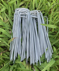 Sturdy 6 Inch Galvanized Steel Garden Stakes For Securing Weed Fabric Landscape Netting Ground Sheets Fleece And Christmas Decor Tough As Nails Heavy Duty Pegs Durable Outdoor Lawn And Garden Essentials 50 Pack