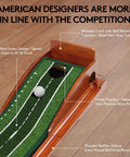 Indoor Golf Putting Mat With Easy Setup And Automatic Ball Return, Wrinkle Free Surface Closely Mimicking Real Green Speed