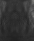 Close-up of black coated surface of 14 Foot By 40 Foot Mobile Home Underbelly Fabric With One Ply Polyethylene Moisture Barrier.