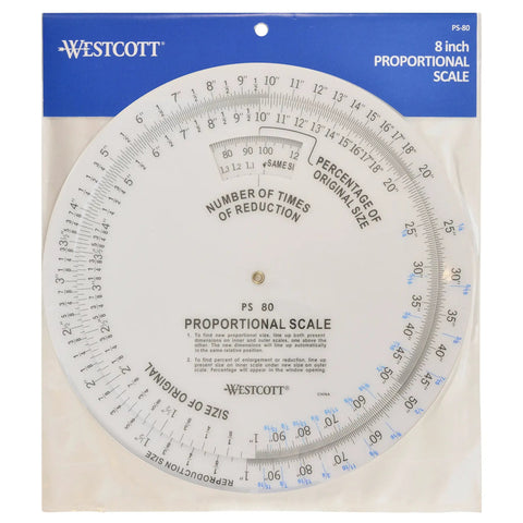 Straight Up Dead On Heavy Duty Eight Inch Proportional Scale Measuring Tool With Dual Tone Calibrations For Locking In True Proportions During Quick Photo Enlargements