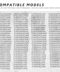 Compatible model list for Heavy Duty Washer Shift Actuator Replaces Wh03x30517 For Ge Machines, showing various Bosch and Thermador models.