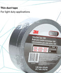 Value Thin Silver Duct Tape Single Roll, High-Tack Synthetic Rubber Adhesive, Moisture-Resistant Polyethylene Backing, 1.88 in x 60 yd