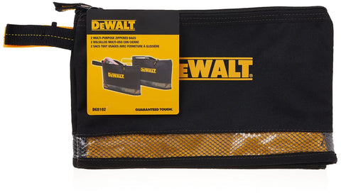 Multi Purpose Zip Bags For Tools And Gear 2 Pack in black with yellow accents, built tough for job sites and outdoor activities