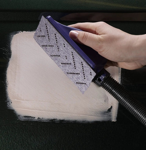 Person using a tool connected to Dust Free Hose Extension Kit For Shop Dust Collection With 20 Foot Whip Hose For Extra Reach Adapts Tools To Large Hose Systems Standard 1 Inch Vacuum Hose Compatible With Sanders And More Pro Grade Dust Evacuation Upgrade