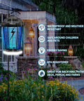 Outdoor Bug Zapper With LED Light 5600V Electric Fly Killer Plug In Mosquito Zapper for indoor or outdoor use in garden setting