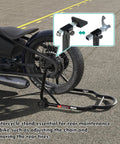 850 Lb Motorcycle Paddock Stand For Sport Bikes Rear Wheel Lift Swingarm Black Heavy Duty Steel Stable Performance