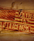 Made in USA stamp on wood for RV Vacuum Breaker Check Valve Protects Fresh Water From Pollutants And Backflow In Your RV Water System Ideal For One Fixture Use For Safe Fresh Water On The Go Made In America.