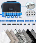 Diamond Hole Saw Kit With Pilot Bit For Marble Granite Ceramic Porcelain Tile And More, 11 Piece Drill Set with tool bag