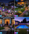 Solar Powered Outdoor Fairy Lights With 8 Modes And 120 Led Firework Effect Multicolor For Garden Yard Path Pool Patio Waterproof Decor Lit Christmas Glow around garden, yard, path, and pool