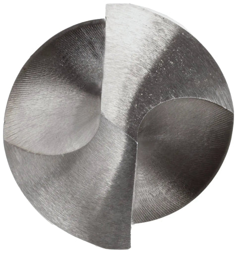 Close-up of HSS Short Length Drill Bit from 26-Piece Set, Bright Finish, 118 Degree Point, for Soft Metals and Wood