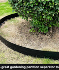 Easy Diy Garden Border Edging Roll 4 Inch High 66 Ft Total 2 Rolls Of 33 Ft With 100 Hard Stakes Flexible Plastic No Dig Landscape Edging For Lawn Garden Flower Beds Pavers And Walkways separating bush from grass