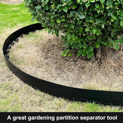 Easy Diy Garden Border Edging Roll 4 Inch High 66 Ft Total 2 Rolls Of 33 Ft With 100 Hard Stakes Flexible Plastic No Dig Landscape Edging For Lawn Garden Flower Beds Pavers And Walkways separating bush from grass