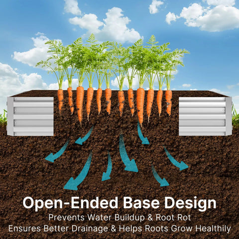 All In One Raised Garden Bed With PE Cover And Greenhouse For Outdoors, Galvanized Planter Box 6x3x1 Ft With Two Large Zippered Screen Windows, Perfect For Vegetables Flowers And Herbs, Includes Labels And Gloves