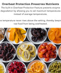 No Sweat Electric Food Dehydrator With Digital Temperature Control And Smart Timer Rock Solid Dual Fans BPA Free Tray Stack with dried fruits