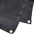 Heavy Duty Water Resistant Knitted Mesh Tarp 16 By 24 Feet Black With Copper Grommets Breathable UV Shield For Privacy Shade