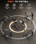 All In One Adjustable Leg Extension And Curl Machine With 700 Lb Capacity For Lower Body Gains At Home Gym Equipment Black setup
