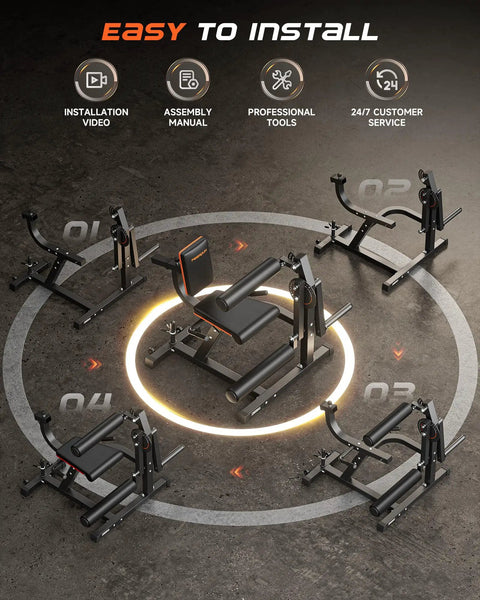 All In One Adjustable Leg Extension And Curl Machine With 700 Lb Capacity For Lower Body Gains At Home Gym Equipment Black setup