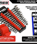 Gotta Keep Your Shop Super Tidy With This Heavy Duty 2 Piece Wrench Holder Rack Set Featuring Slam Lock Grips For SAE And Metric Tools Wall Mount Garage Organizers with wrenches in holders