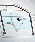 Diagram of Rear Right Power Window Regulator With Motor For 2001 2002 2003 2004 Jeep Grand Cherokee Direct Fit OEM Replacement.