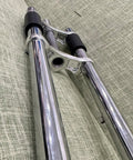 Fat Tire Bicycle Fork 26 Inch 700C 29er 1 Inch Threaded Triple Tree Non Suspension With Double Shoulder Fits Three And A Half Inch Tires Disc Brake Bracket Included Headset Included
