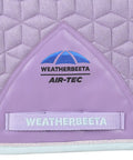 Suede Elite Air Tec Dressage Saddle Pad With Breathable Spine Soft Lilac Large Premium Suede Outer And Vegan Leather Girth Patch