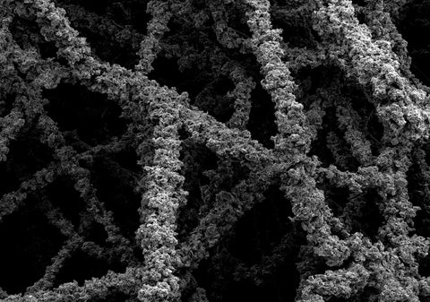 Microscopic view of dense fiber arrangement in Roll A VFN 6 Inch By 30 Foot Pro Grade Abrasive Pad for uniform scratch, faster cut