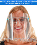 Ten Pack Ultra Clear Safety Face Shields Built In Glasses Frames For Full Face Protection Lightweight Durable Shield Fit