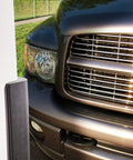 Ultra High Density Tough As Nails Corner Guard Edge Protector And Bumper For Parking Garages Workshops And Warehouses In Dark Gray 24 Inches 1 Each Toxic Free High Impact Protection For Trucks And Walls installed on wall near truck