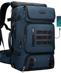 Carry On Travel Backpack For Men And Women Airline Approved Convertible Nylon Duffle Style Luggage Bag With Multiple Pockets Eco Friendly Recycled Nylon Durable For Weekend Getaways And Business Trips Blue