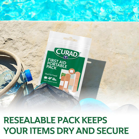 On-The-Go First Aid Kit With 15 Must-Have Essentials In A 12 Pack Bundle, Travel Ready Emergency Set With Alcohol Prep Pads