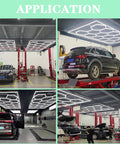 Hexagon Led Garage Light for Garage and Workshop Beaming 6500K Daylight with 23 Grid Design in car service area