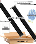 Garage Door Torsion Springs With Non Slip Winding Bars And Oil Free Coil For Smooth Operation 2 Inch Inside Diameter And 22 Inch Length Heat Treated Steel With Aluminum Cones And Electrophoretic Coating For Corrosion And Abrasion Resistance.