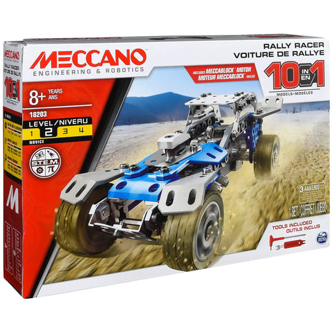 Box of 10 In 1 Rally Racer Model Vehicle Building Kit For Kids, STEM Education Toy For Ages 8 And Up, Real Motor Included