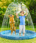 Ultimate Outdoor Dog Splash Pad For Summer Fun 59 Inch Anti Slip Sprinkler Pool Water Play Mat For Pets With Easy Setup