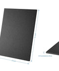 Black ABS Plastic Sheet 8 By 12 Inch Thick One Quarter Inch Rigid Moldable Thermoplastic Board for crafts with measurements