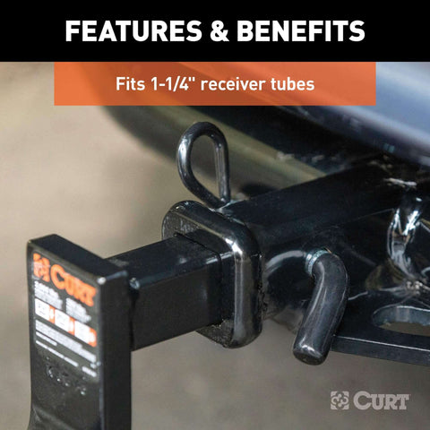 Installed Trailer Hitch Pin And Clip With Vinyl Coated Grip Half Inch Diameter Fits One And One Quarter Inch Receiver Zinc Clear Finish