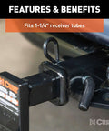 Trailer Hitch Pin and Clip With Vinyl Coated Grip, Half Inch Diameter, Fits One And One Quarter Inch Receiver, installed view
