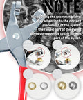 Instructions on using the 150 Piece Grommet And Eyelet Kit With Leather Hole Punch Pliers 1/2 Inch Eyelets And Grommets in Gold and Silver.