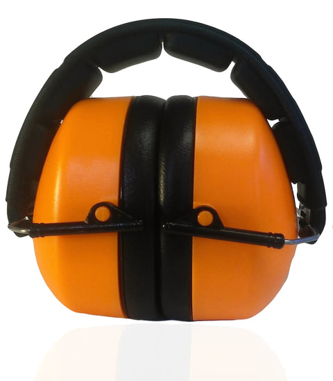 Professional Safety Ear Muffs With 37 dB NRR For Shooting And Industrial Environments, Ultra Comfortable Hearing Protection With Padded Headband, High Noise Reduction For Loud Tools And Monster Jam, Hi Vis Orange